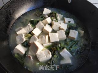 Potherb Mustard Stewed Tofu recipe