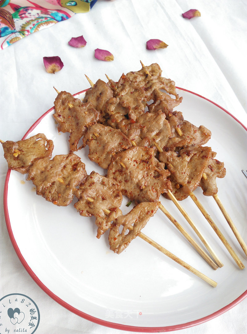 #aca烤明星大赛#~spicy Skewers Roasted Tenderloin recipe