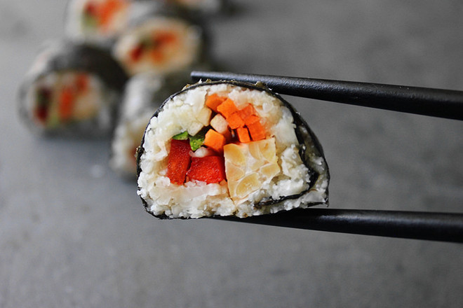 [healthy Meals] Low-calorie "cauliflower Rice" Sushi