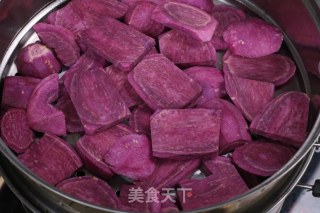 Net Red Fairy Bean Cake丨purple Sweet Potato Fairy Bean Cake that Can be Done in One Pan recipe