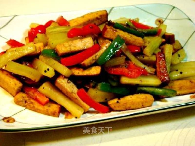 Private Dish "black Pepper Fragrant Dried Bamboo Shoots" recipe