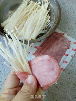 Roasted Bacon and Enoki Mushroom Roll recipe