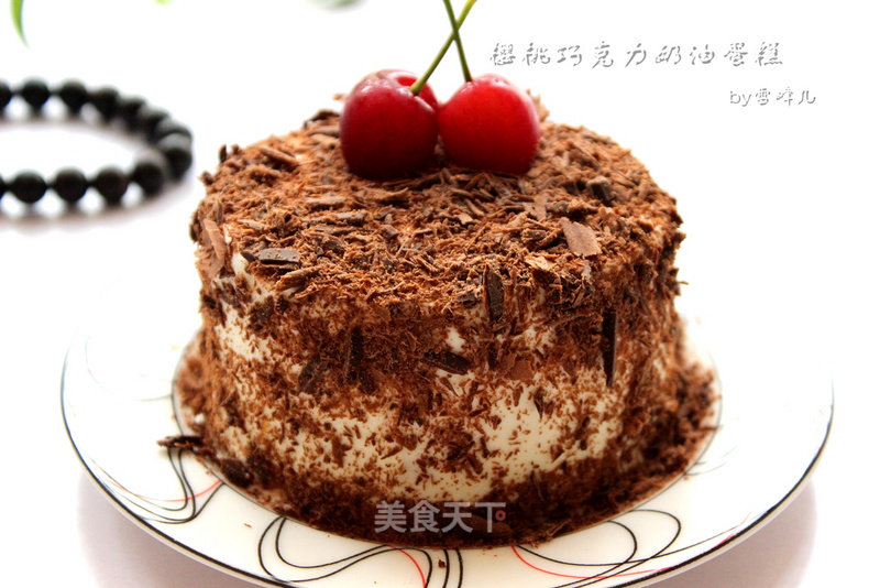 #aca烤明星大赛#cherry Chocolate Cream Cake