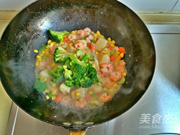 Fried Rice Cake with Shrimp recipe