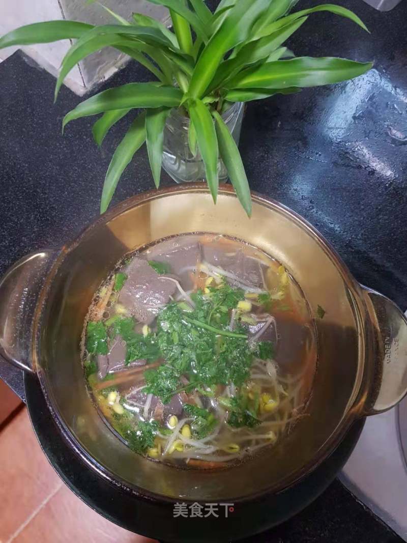 Duck Blood Soup with Bean Sprouts recipe