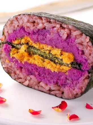 Purple Rice Pork Floss Rice Ball Baby Food Supplement Recipe recipe