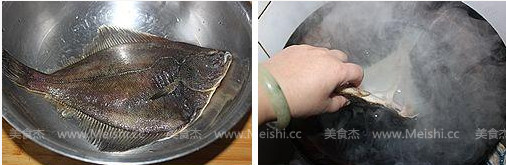 Steamed Butterfly Fish with Golden Silver Garlic recipe
