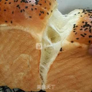 #aca烤培明星大赛#milk Black Sesame Toast recipe