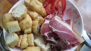 White Mushroom Oil Tofu Ham Soup recipe