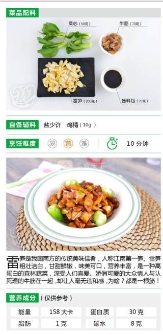 Wanweilin Clean Vegetables: Braised Bamboo Shoots with Beef Tendon recipe