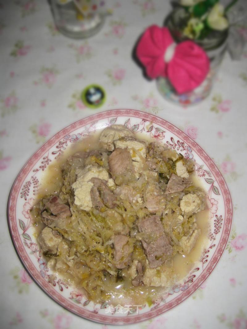 Pork Sauerkraut Stewed Frozen Tofu recipe