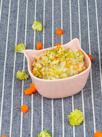 Broccoli Carrot Chicken Porridge