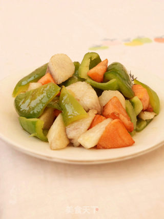 Yam Green Pepper Carrot recipe