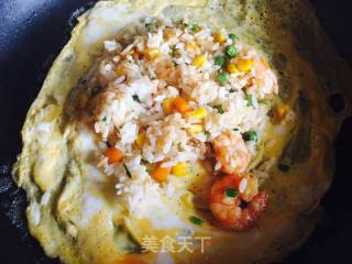 Shrimp Omelet Rice recipe
