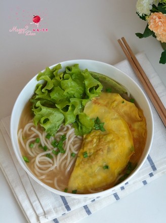 Egg Dumpling Noodle Soup