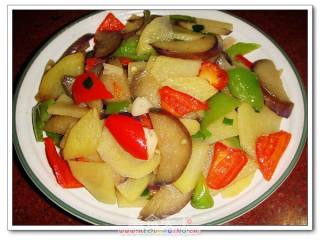 Vegetarian Sauteed Three Vegetables recipe