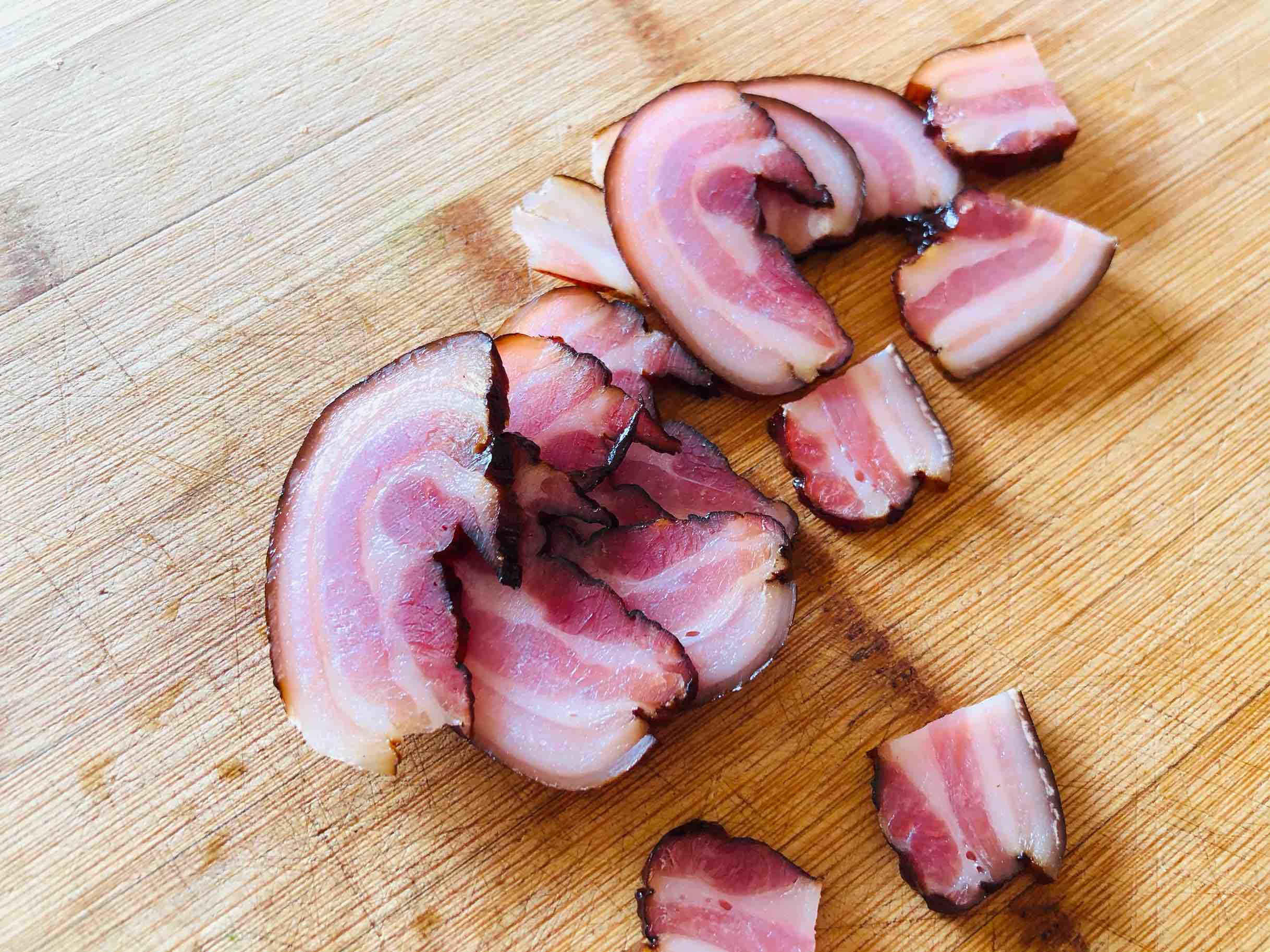 New Year’s Eve Dinner: Stir-fried Bacon with Caper Beans recipe