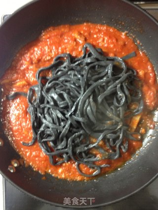 Italian Black Pearl Noodles with Tomato Sauce (one of The Tomato Sauce Series) [traditional Pasta] Freshly Tasted recipe