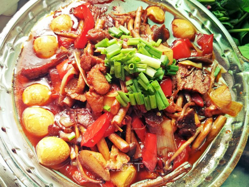 Grilled Quail Eggs with Tea Tree Mushroom recipe