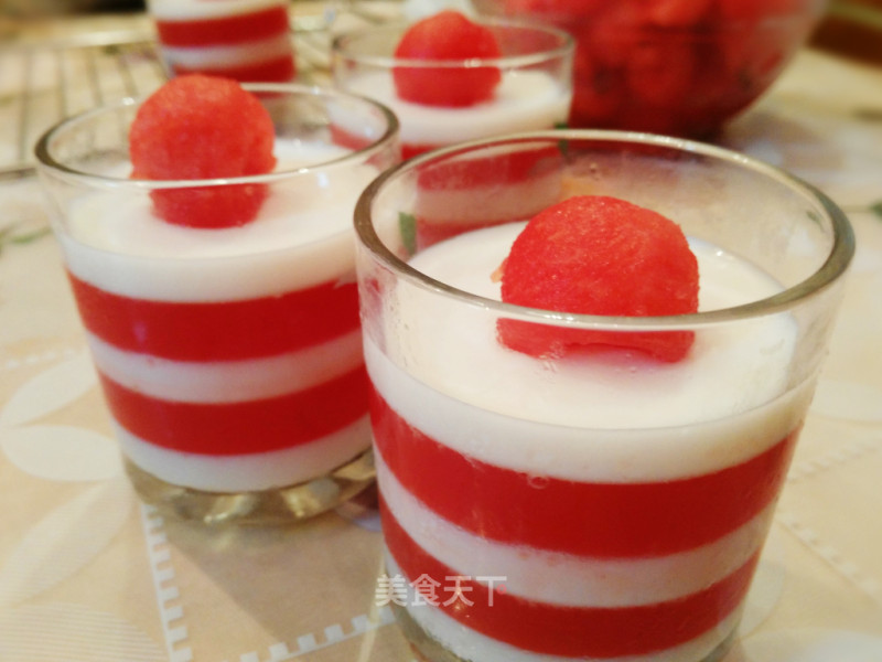 Watermelon Milk Pudding recipe