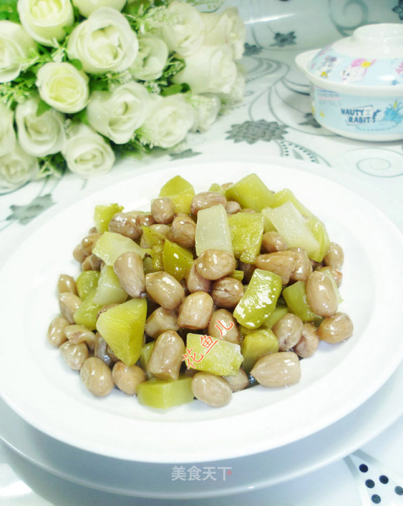 Fried Mustard with Peanuts recipe