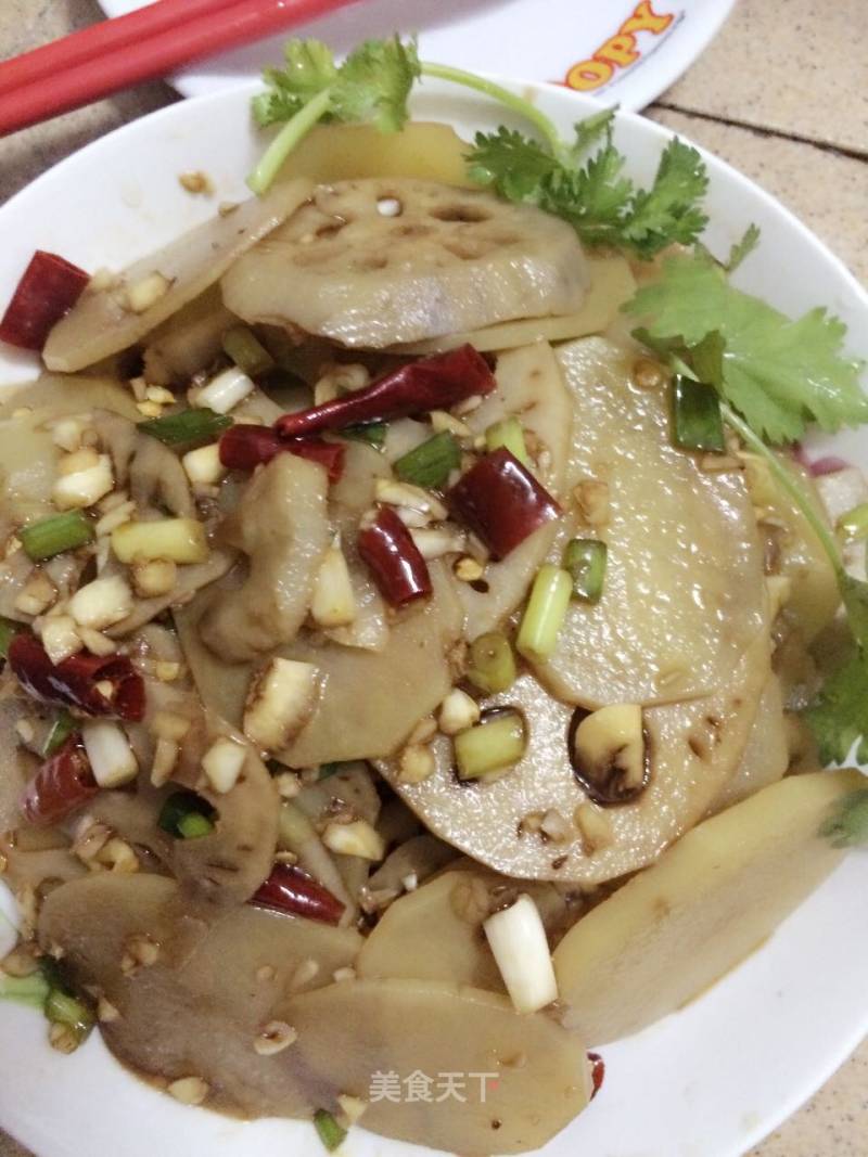 Potato and Lotus Root Slices with Cold Dressing recipe