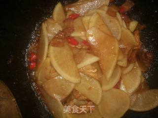 Stir-fried White Radish with Sauce recipe