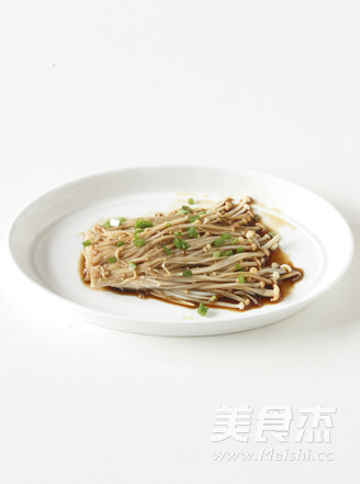 Enoki Mushroom with Scallion Oil recipe