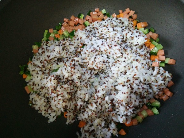 Three Color Quinoa Fried Rice recipe