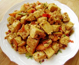 Stir-fried Tofu with Green Pepper recipe