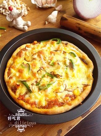 Chicken Seasonal Vegetable Pizza recipe