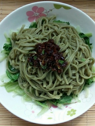 Hand-rolled Noodles with Garlic Soy Sauce and Green Sauce