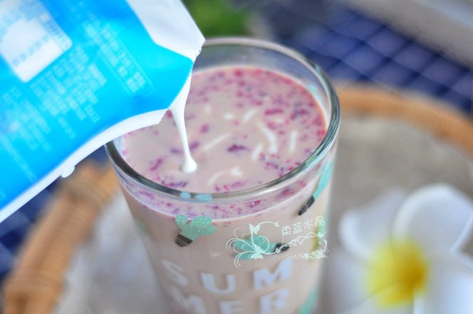 Dragon Fruit Red Bean Milk Tea recipe