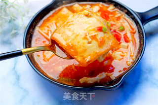 Tomato and Enoki Mushroom Tofu Soup recipe