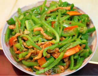 Stir-fried Green Pepper with Shredded Pork recipe