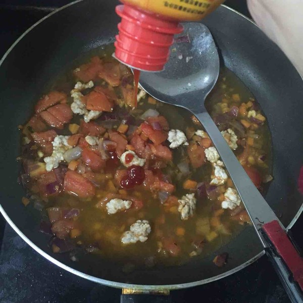 Spaghetti with Tomato Sauce and Meat Sauce recipe