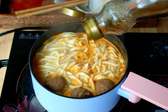 For One Person, Beef Ball Noodles, Delicious and Nutritious recipe