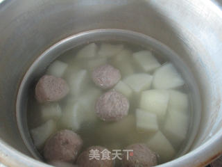 Pee Meatballs and Radish Soup recipe