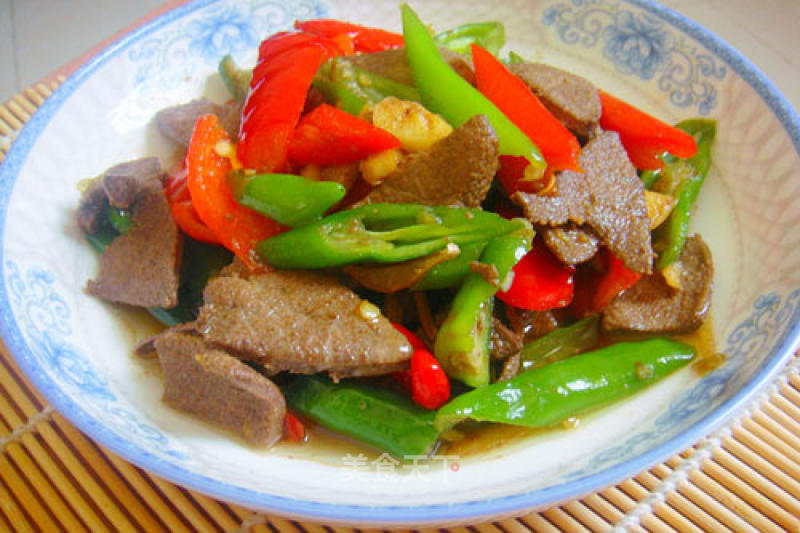 Stir-fried Pork Liver--a Good Product for Nourishing Blood recipe