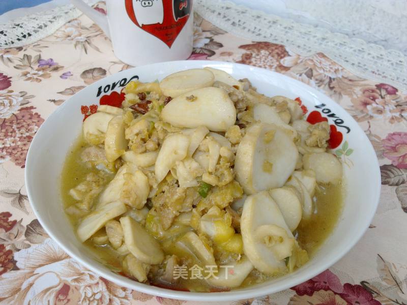 Fried Chicken Thighs with Eryngii Mushrooms recipe