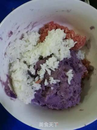 Yam Purple Potato Rice Cake recipe