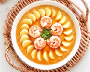 ‼ ️prospering Day by Day‼ ️shrimp and Tofu Steamed Egg [mofei Super Fast Steaming Stew Pot] recipe