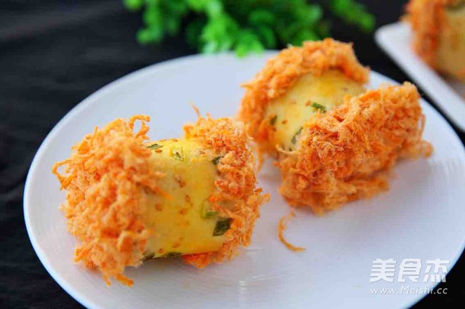 Scallion Pork Floss Rolls recipe