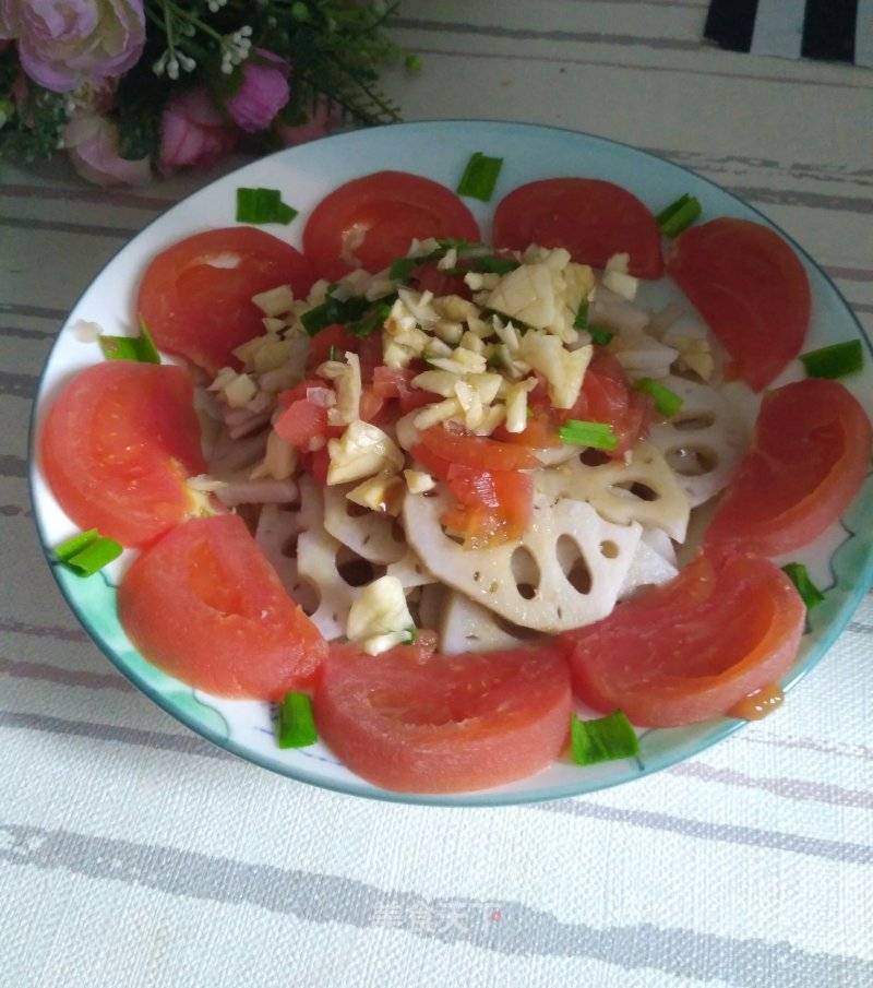 Cold Tomato Lotus Root Slices recipe