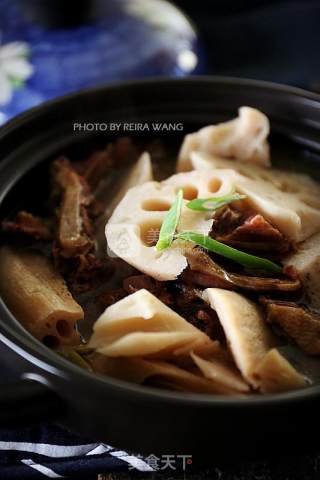 Cured Duck Braised Lotus Root recipe