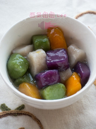 New Year's Vegetable Dessert Colorful Hand-made Taro Balls recipe
