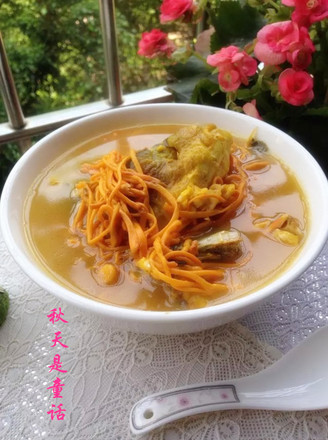 Fresh Cordyceps Flower Fish Head Soup recipe