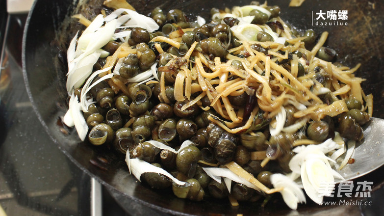 Fried Stone Snails with Basil 丨 Big Mouth Snails recipe