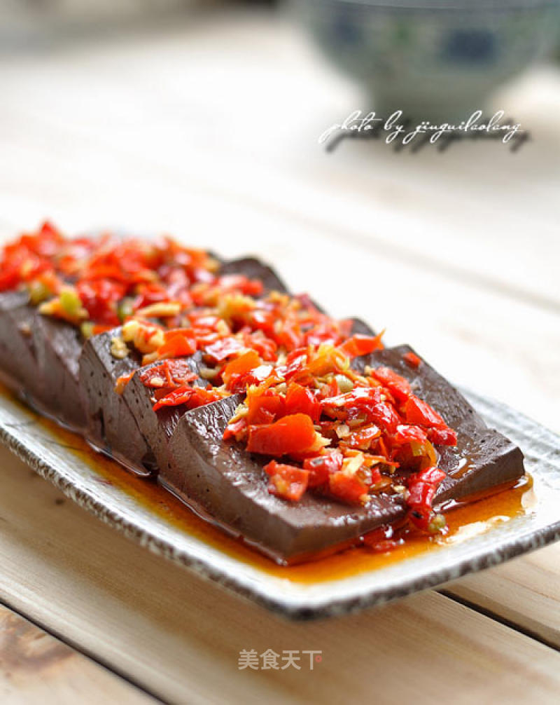 Chopped Pepper Duck Blood recipe