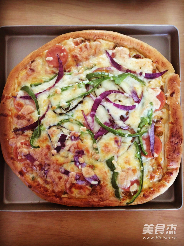 Green Pepper Ham Pizza recipe